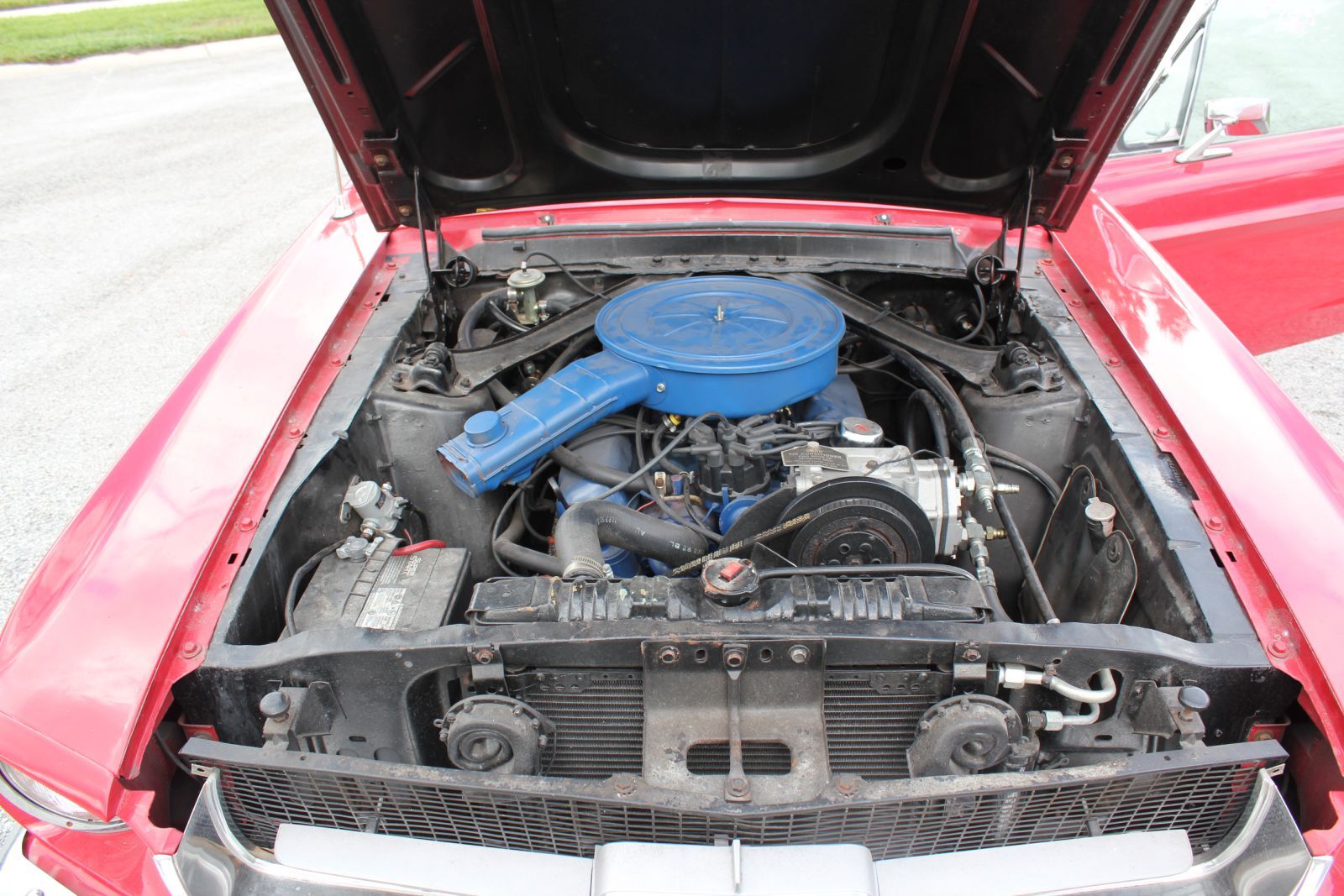 (Sample) The engine compartment from a 1967 Ford Mustang